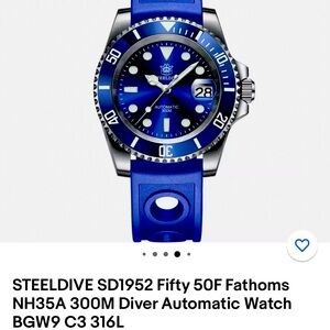 STEELDIVE 300 m diver watch. Used once.